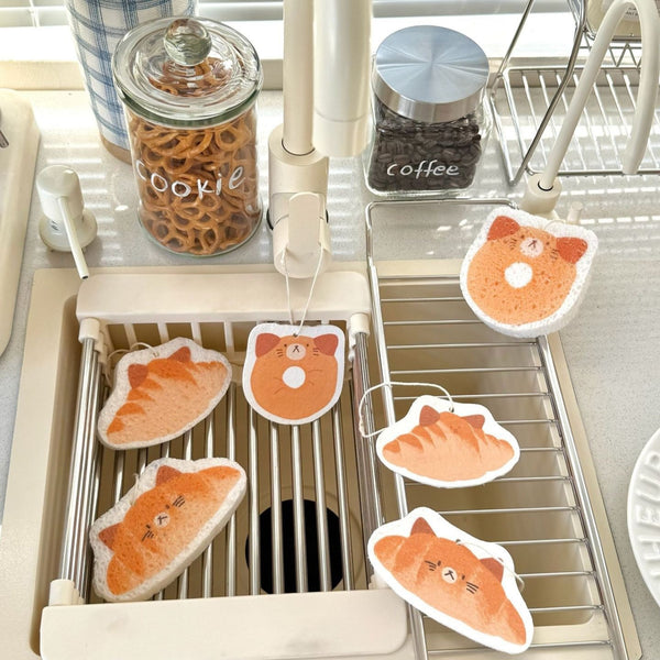 Bread Kitty Dish Sponge Set