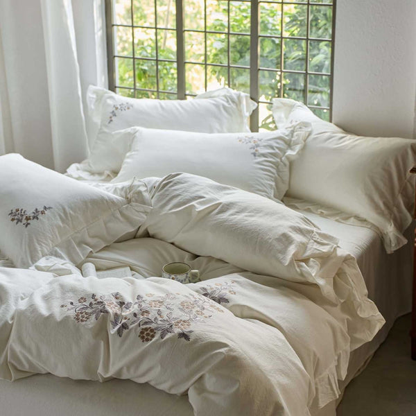 Princess Floral Cotton Linen Bedding Set