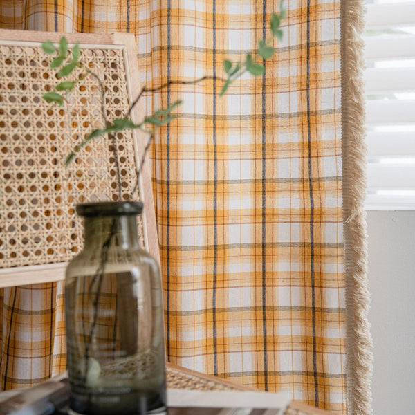 Homestead Chequered Tassel Curtain