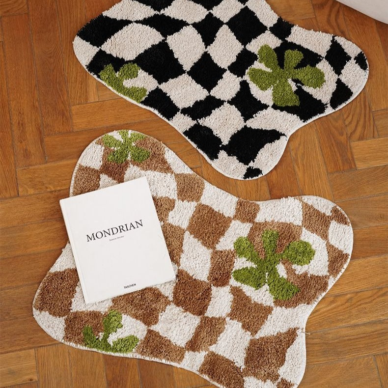 Wavy Checker Lucky Rug