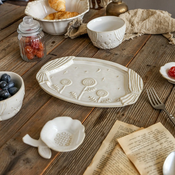 White Garden Dinnerware