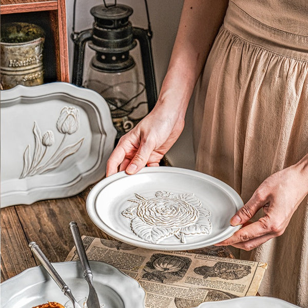 Botanical Embossed Plate