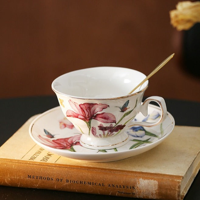 Watercolour Iris Teacup Set