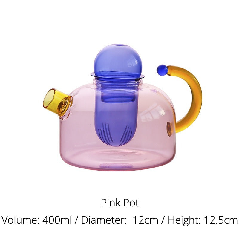 Bubble Pop Glass Teacup & Pot