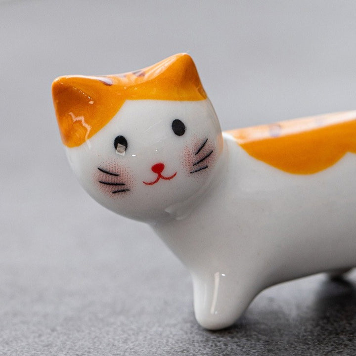 Wagging Tail Cat Chopsticks Holder Set