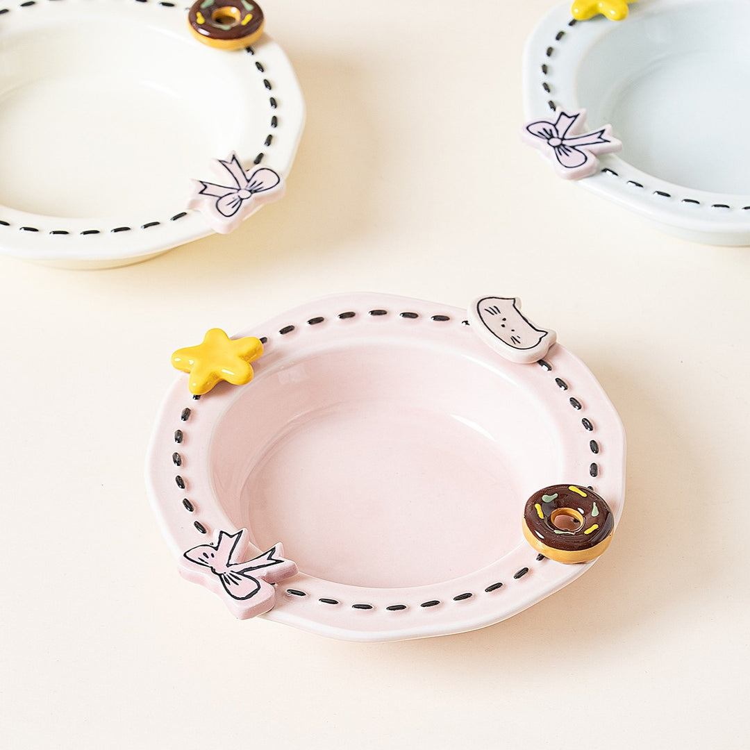 Donut & Star Pet Bowl