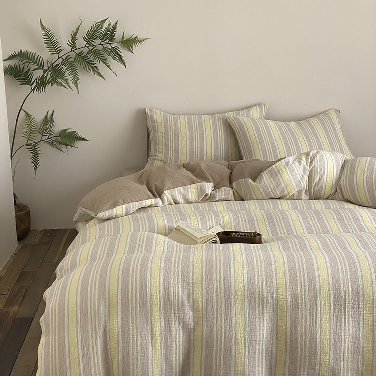 Springtime Striped Bedding Set