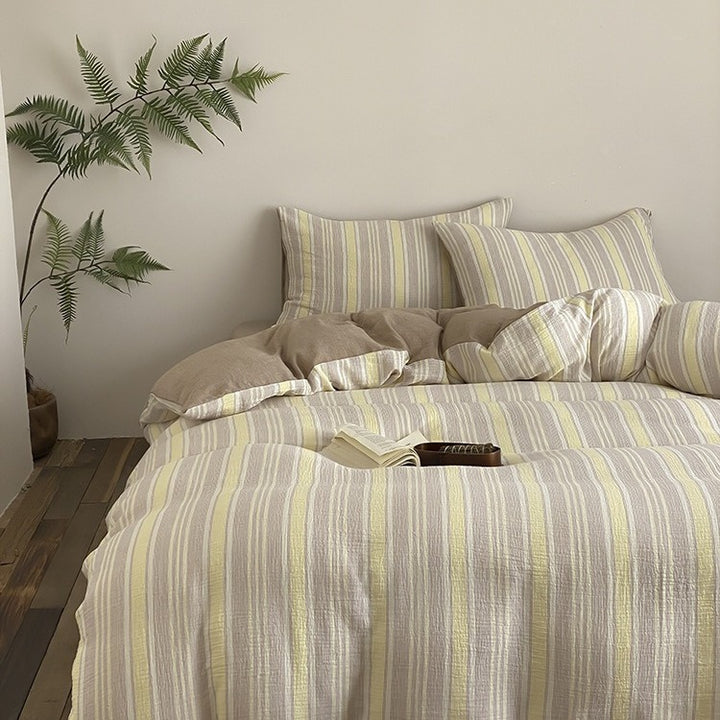 Springtime Striped Bedding Set