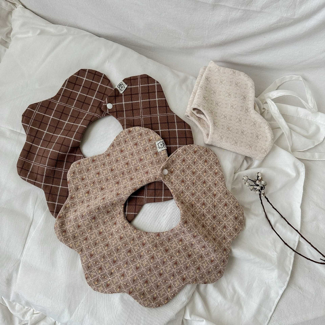 Mocha Petal Bib Set