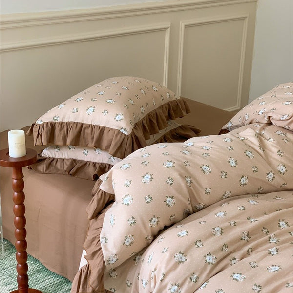 Frilly Floral Bedding Set
