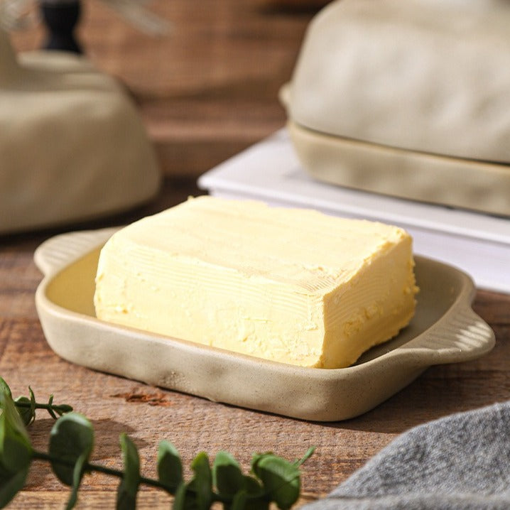 Earthy Ceramic Butter Keeper Set