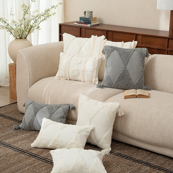 Cream Plush Cushion