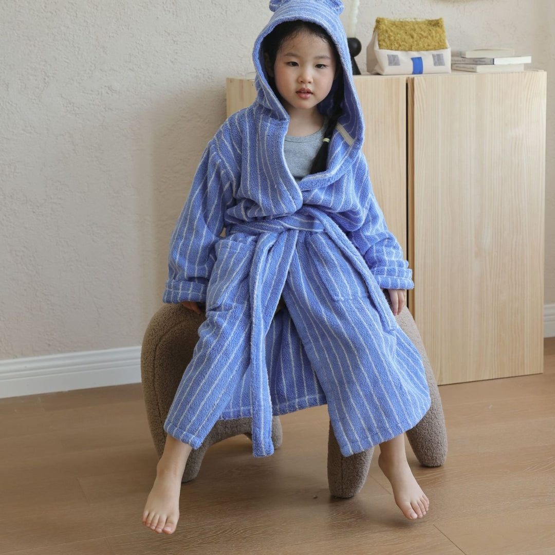 Coastal Striped Kid Bathrobe