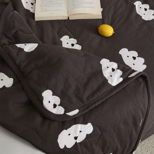 Cloudy Puppy Summer Quilted Blanket