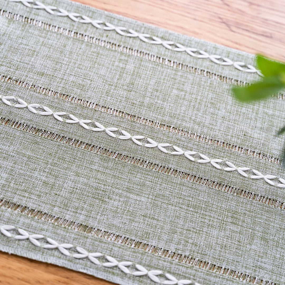 Cloudy Day Tassel Table Runner