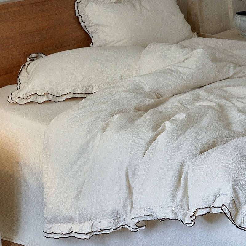 Double Ruffle Bedding Set