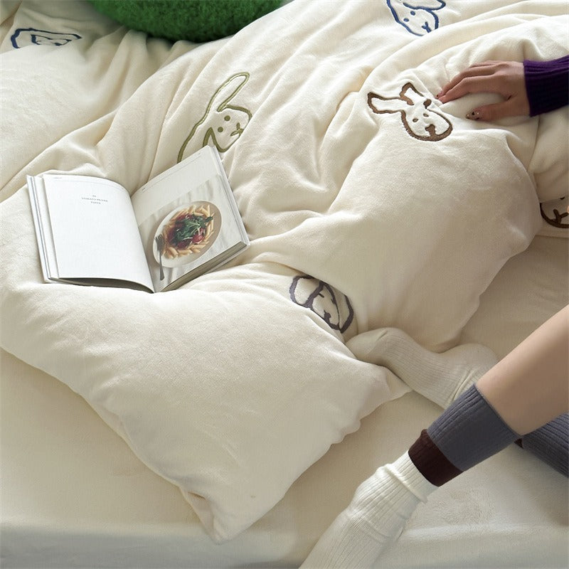 Warm Bunny Bedding Set Collection
