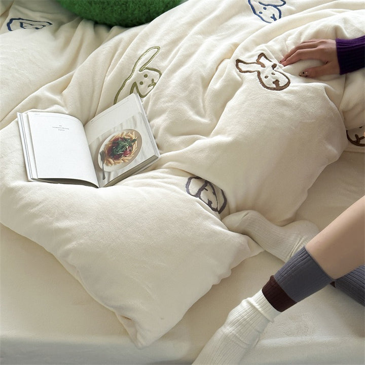 Warm Bunny Bedding Set Collection