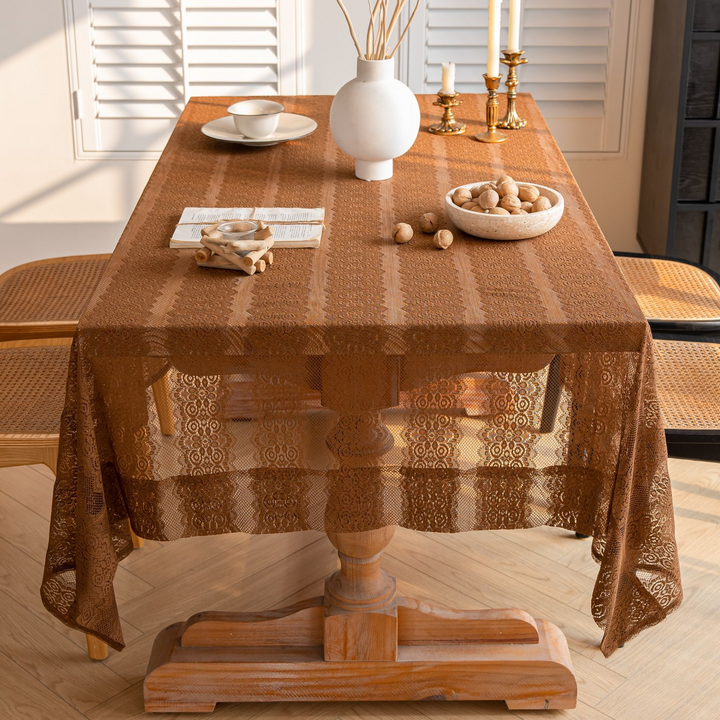 Retro Stripe Lace Tablecloth