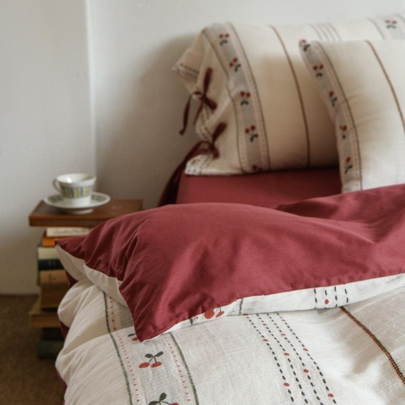 Cherry Memoir Cotton Bedding Set