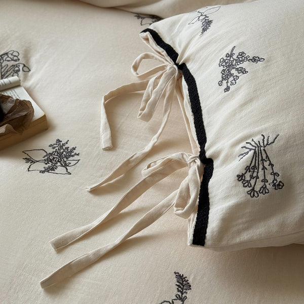 Herb Embroidery Bedding Set
