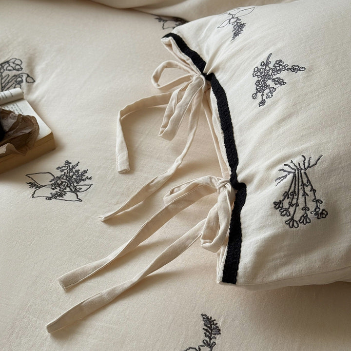 Herb Embroidery Bedding Set