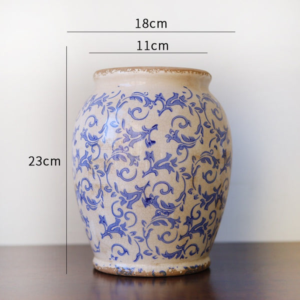 Blue Countryside Ceramic Vase