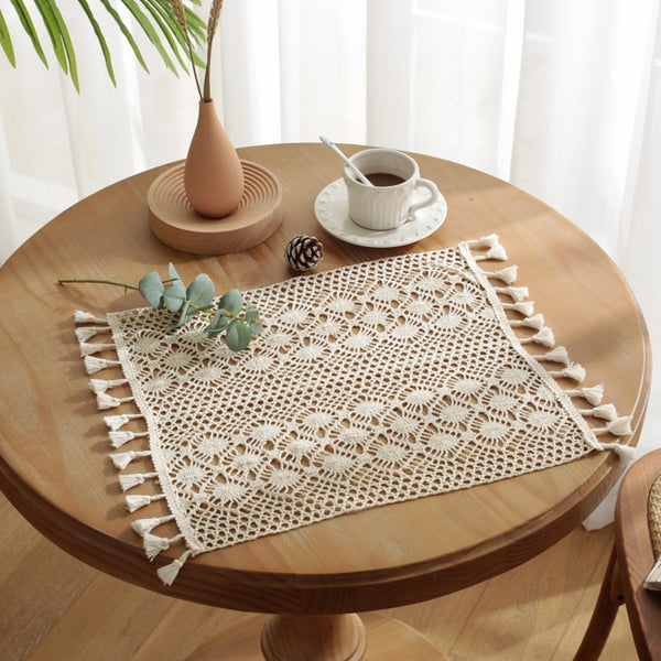 Crochet Chequered Plus Placemat Set