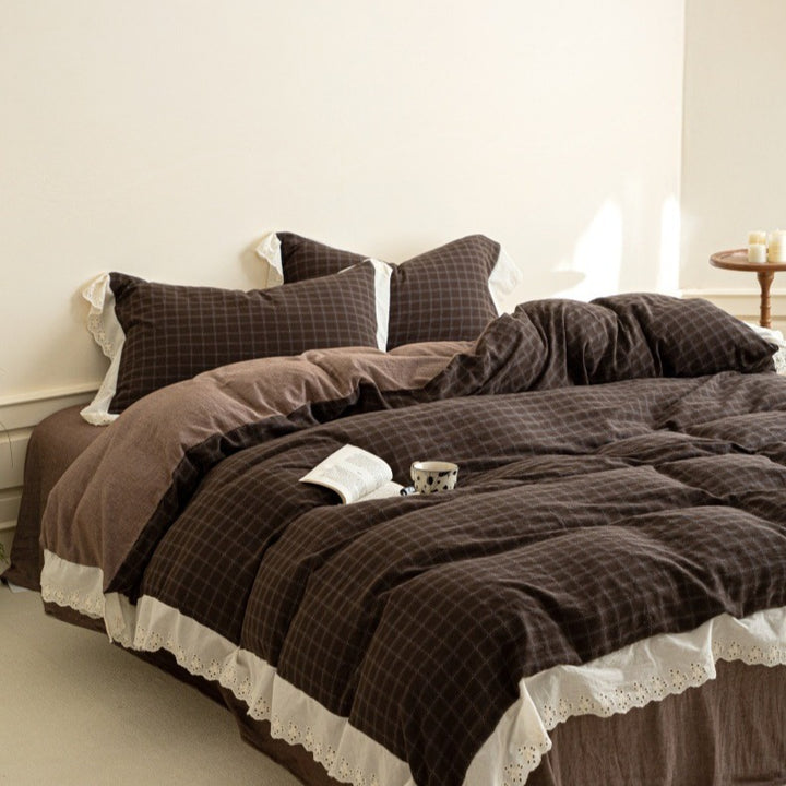 Morning Coffee Tartan Bedding Set