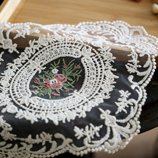 Vintage Garden Embroidered Coaster Set