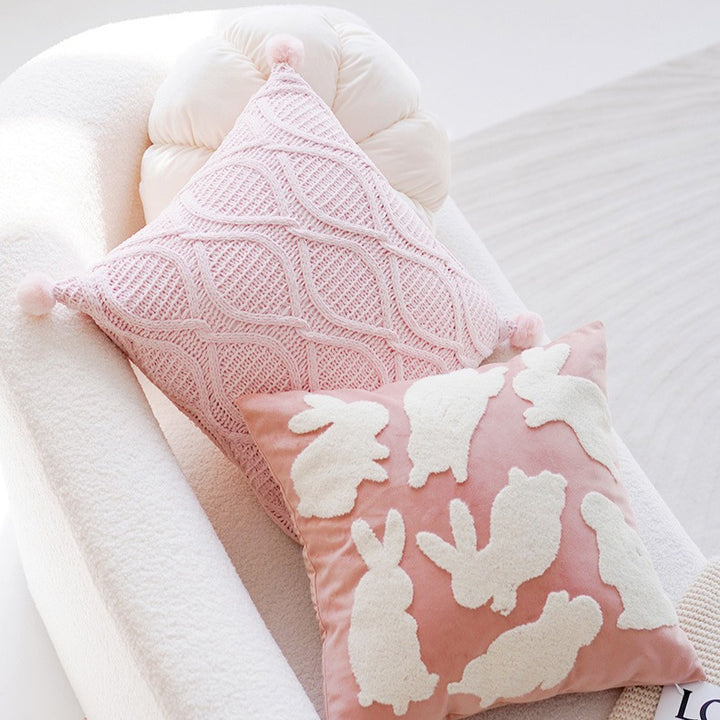 Pink Bunny Cushion