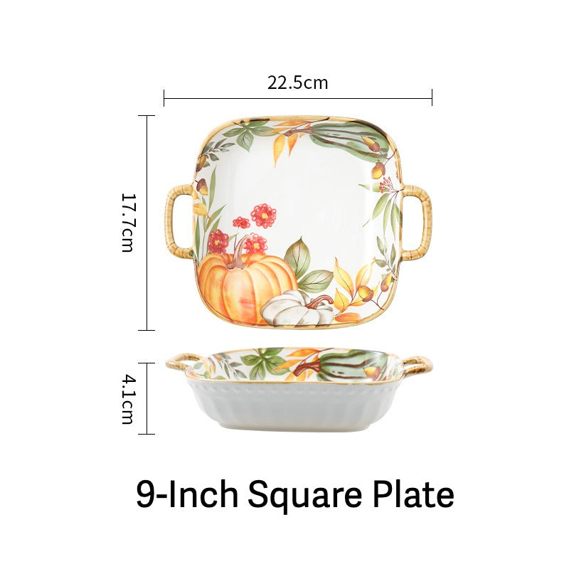 Pumpkin Ceramic Dinnerware Set