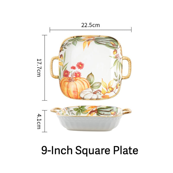 Pumpkin Ceramic Dinnerware Set