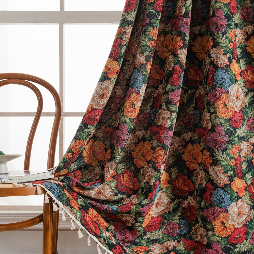 Retro Blossoming Curtain