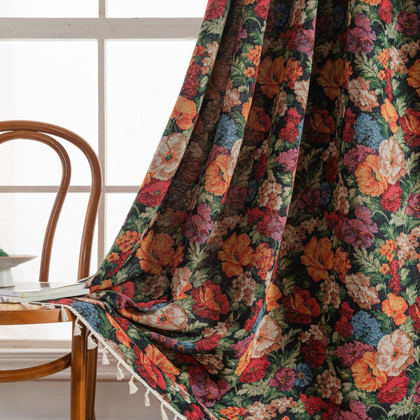 Retro Blossoming Curtain