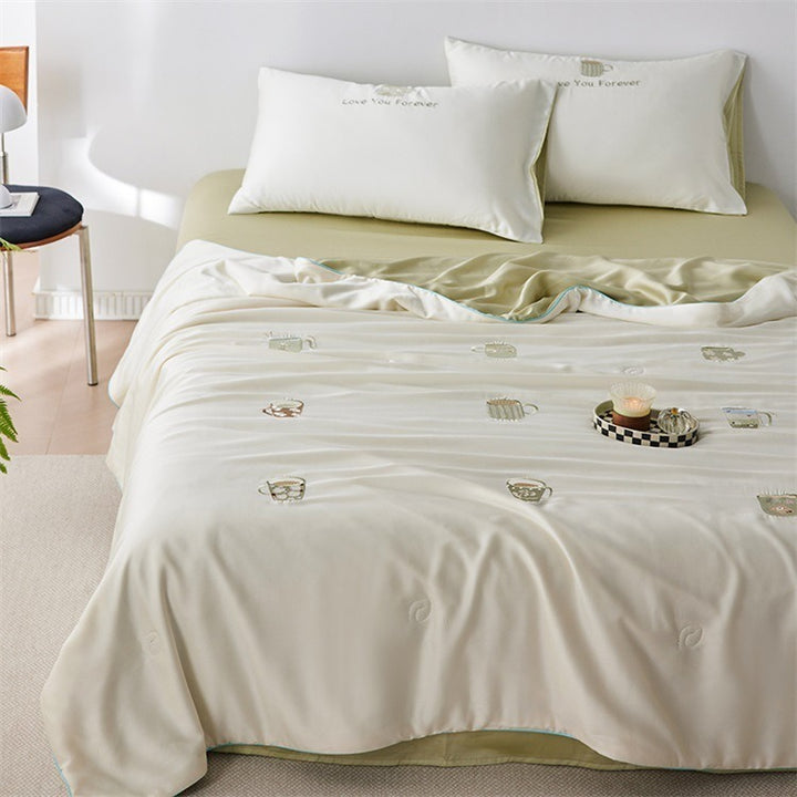 Warm Cafe Lyocell Summer Quilted Blanket