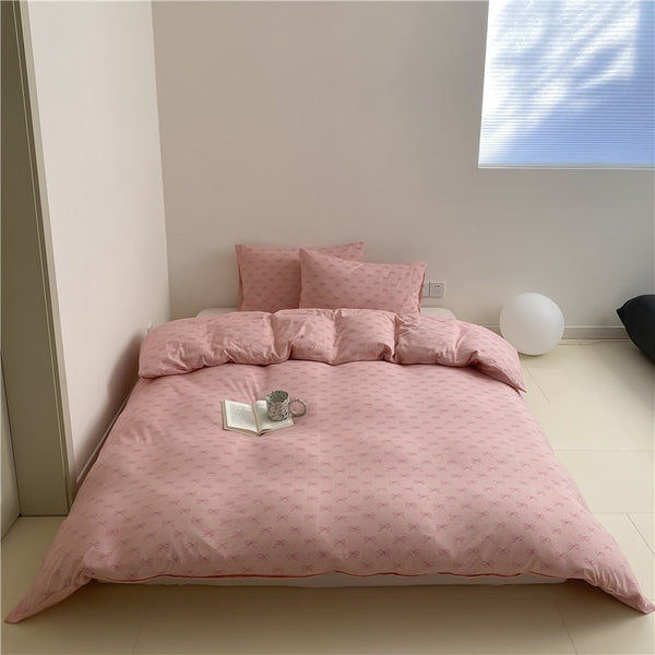 Pink Bow Bedding Set