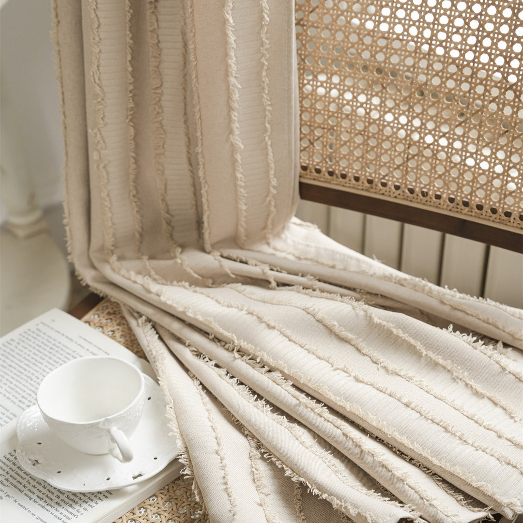 Textured Fringe Curtain