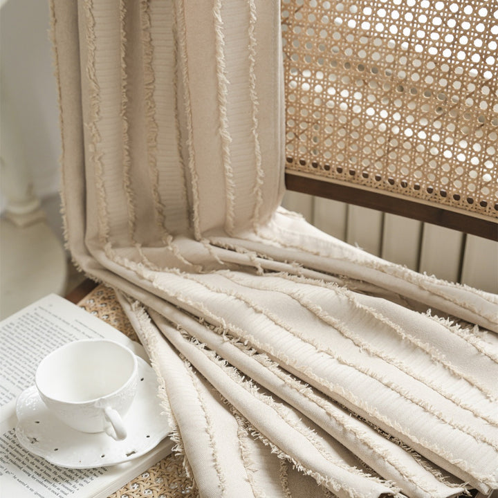 Textured Fringe Curtain