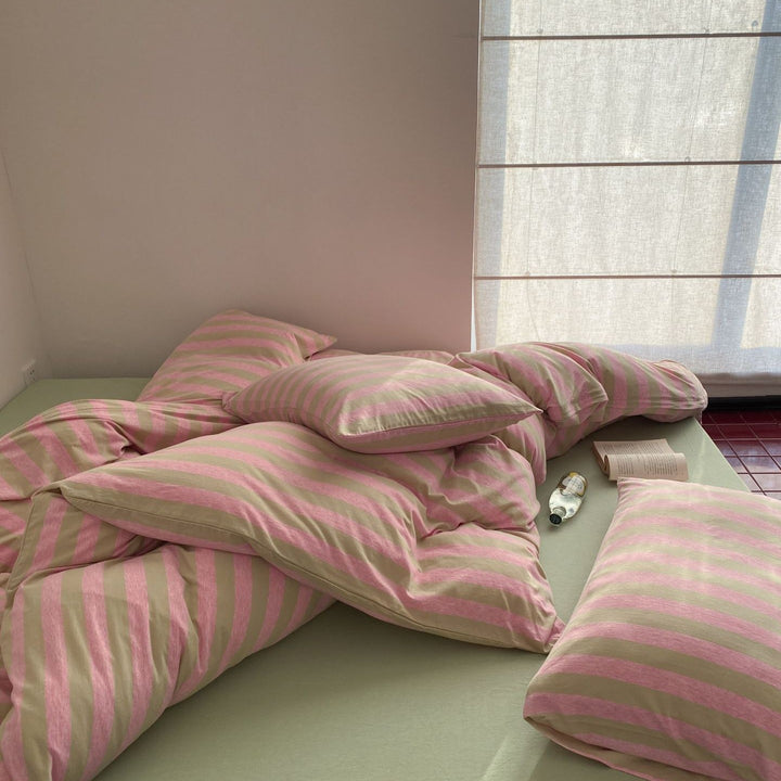 Cotton Candy Lines Bedding Set