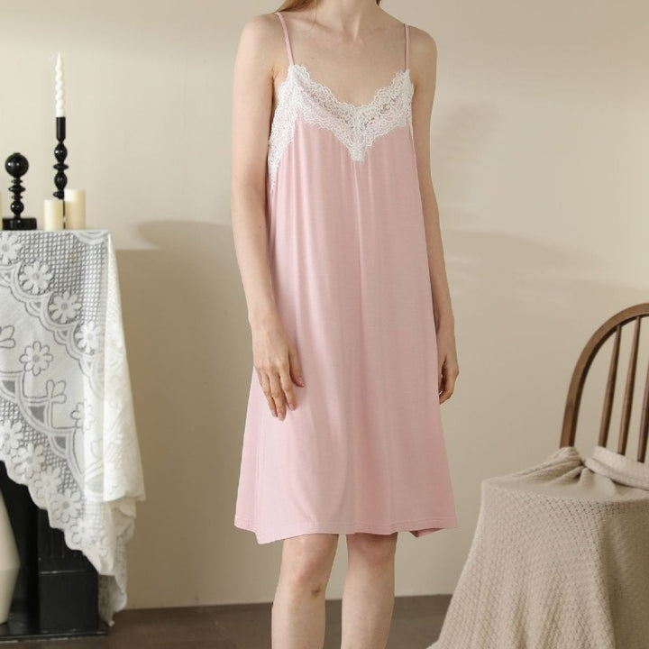 Moonlight Lace Short Chemise Dress