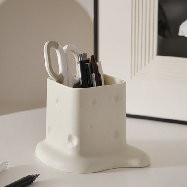 Swiss Cheese Brush Holder
