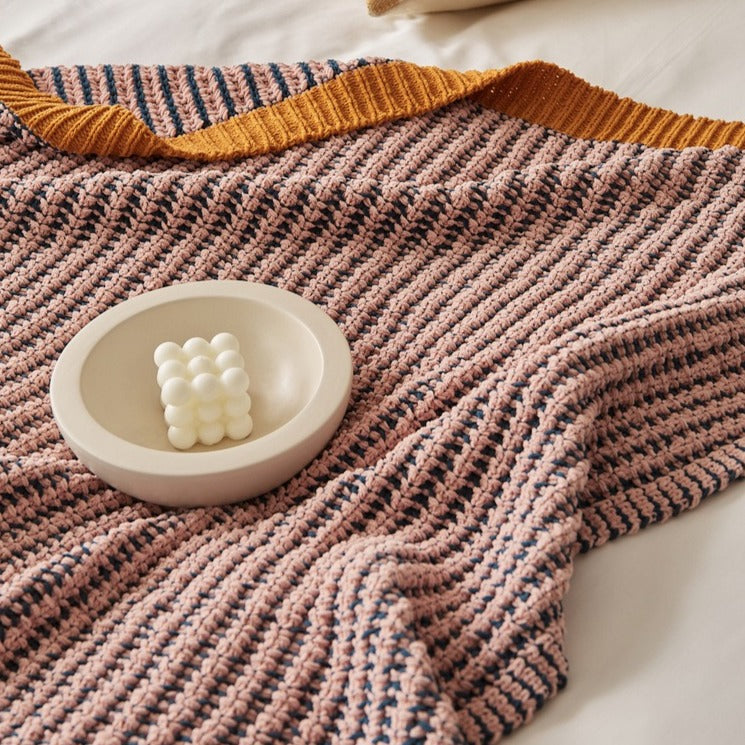 Earthy Contrast Throw