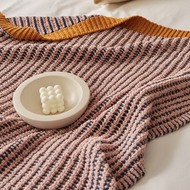 Earthy Contrast Throw