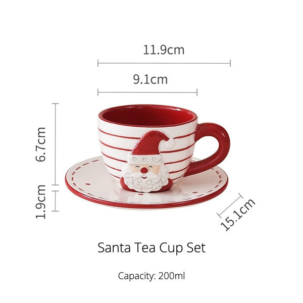 Merry Xmas Tea Cup & Pot