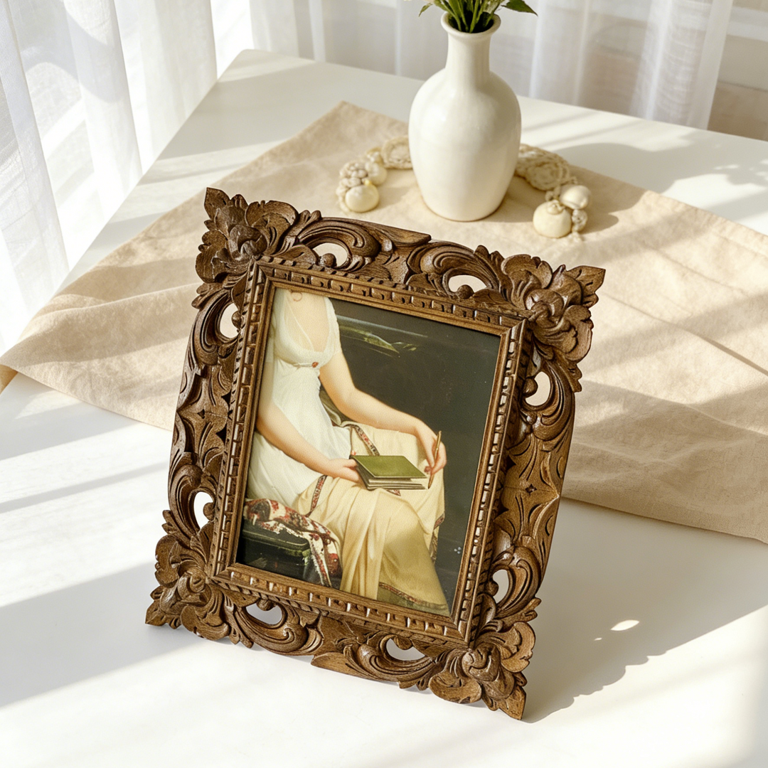 Antique Floral Carved Frame