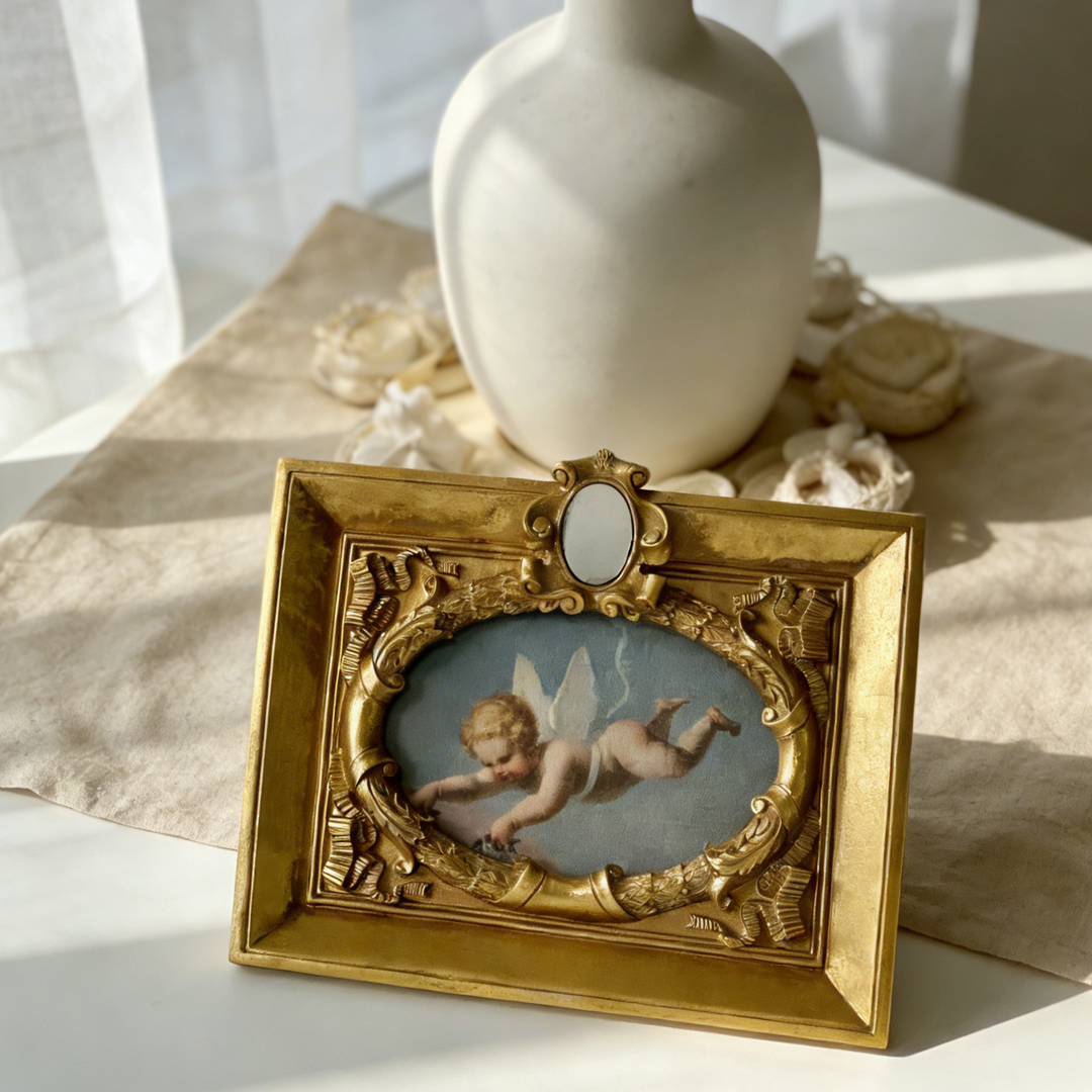 Vintage Gold Mini Mirror Top Frame