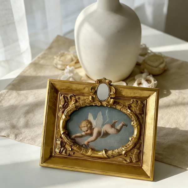 Vintage Gold Mini Mirror Top Frame