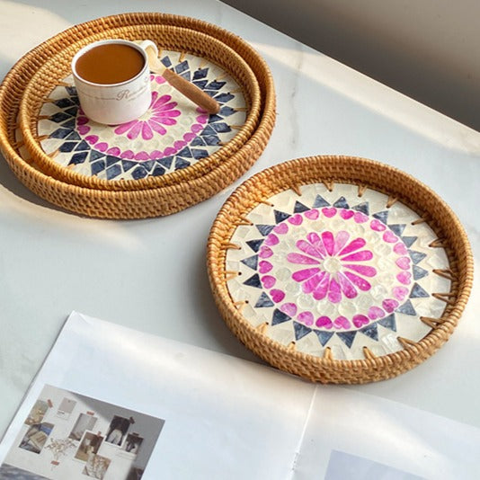 Colourful Nature Shell Tray Set