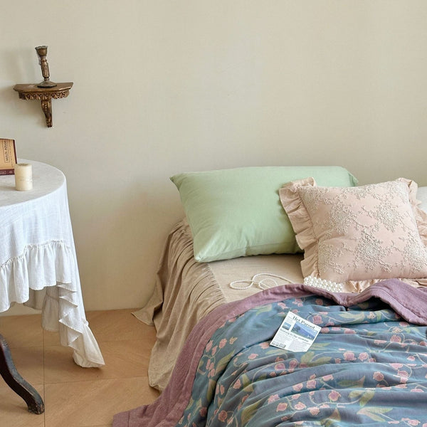 Bellflower Summer Quilted Blanket